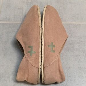 OTZ SHOES Linen Cork Sole Slip-on Shoes